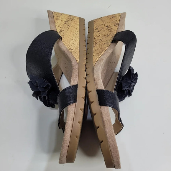 LifeStride Notice Black Nala Wedge Sandal Size Women's 11 with Box - Picture 8 of 14